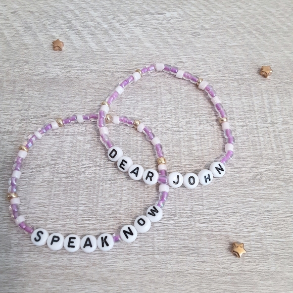 "Speak Now" and "Dear John" Handmade Friendship Bracelets - Picture 1 of 4